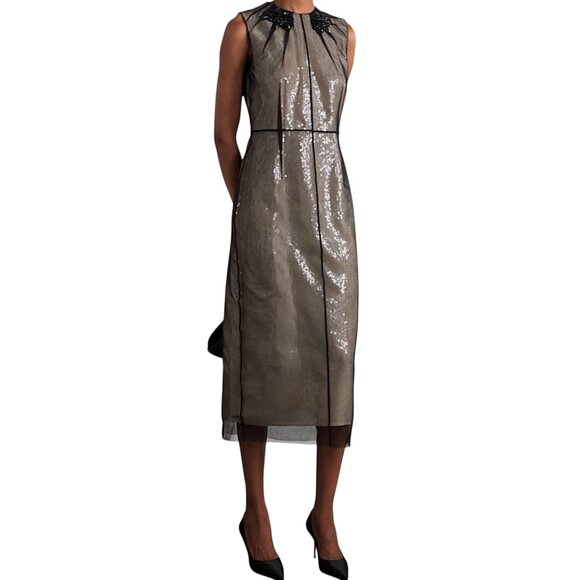 Embellished Organza Sequin Midi Dress Regular price$4,245 Size XS New - Picture 4 of 15